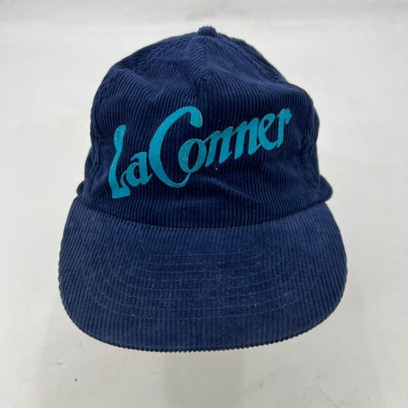 Vintage Smith Western Hat Mens Snapback Navy La Conner Corduroy Baseball Cap - Picture 3 of 15